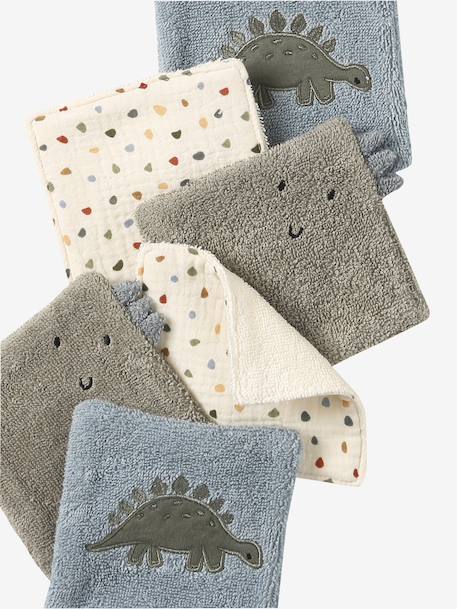 Pack of 6 Washable Wipes grey blue+hazel+mocha - vertbaudet enfant 