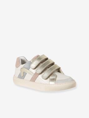 Baskets enfant fille cuir à scratchs  - vertbaudet enfant