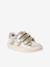 Trainers with Leather Hook-&-Loop Straps for Children ecru+printed white+set white - vertbaudet enfant 