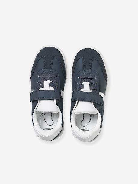 Trainers with Elasticated Laces & Hook-&-Loop Fasteners For Children, Designed for Autonomy navy blue - vertbaudet enfant 