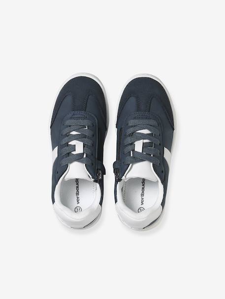 Trainers with Laces & Zip for Children navy blue - vertbaudet enfant 