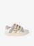Trainers with Leather Hook-&-Loop Straps for Children ecru+printed white+set white - vertbaudet enfant 
