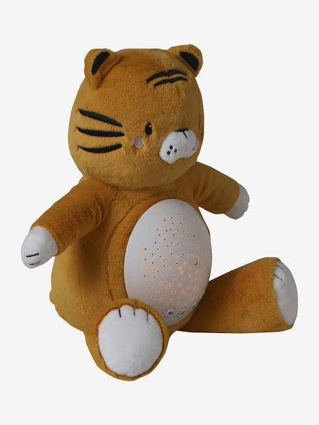 Veilleuse Peluche projecteur d'étoiles bleu jean+dinosaure+gris+jaune d'or+orange - vertbaudet enfant 