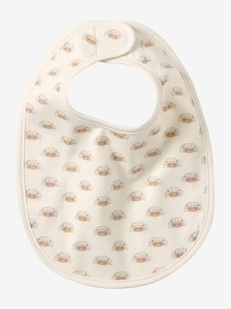 Vertbaudet Pack of 7 Newborn Bibs aqua green+cappuccino+chequered green+Light Green/Print+White - vertbaudet enfant 