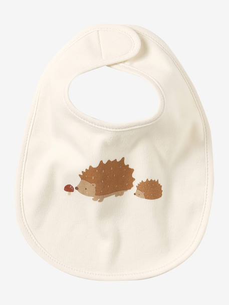 Vertbaudet Pack of 7 Newborn Bibs aqua green+cappuccino+chequered green+Light Green/Print+White - vertbaudet enfant 