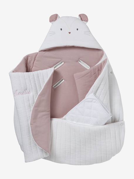 Transformable Baby Nest in Cotton Gauze cappuccino+ecru+printed beige+Sage+terracotta - vertbaudet enfant 