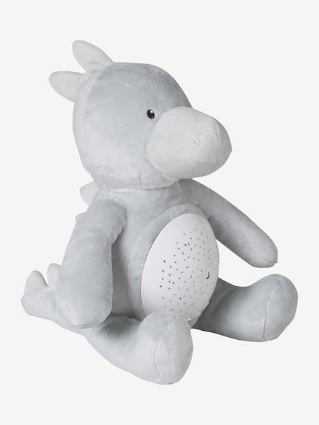 Veilleuse Peluche projecteur d'étoiles bleu jean+dinosaure+gris+jaune d'or+orange - vertbaudet enfant 