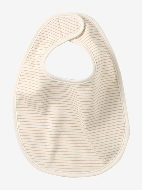Vertbaudet Pack of 7 Newborn Bibs aqua green+cappuccino+chequered green+Light Green/Print+White - vertbaudet enfant 