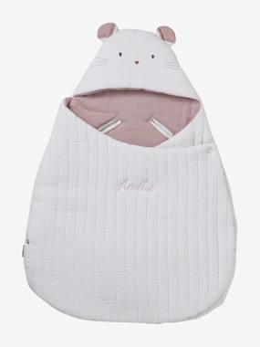 Baby-Outerwear-Baby Nest-Transformable Baby Nest in Cotton Gauze