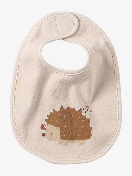 Vertbaudet Pack of 7 Newborn Bibs aqua green+cappuccino+chequered green+Light Green/Print+White - vertbaudet enfant 