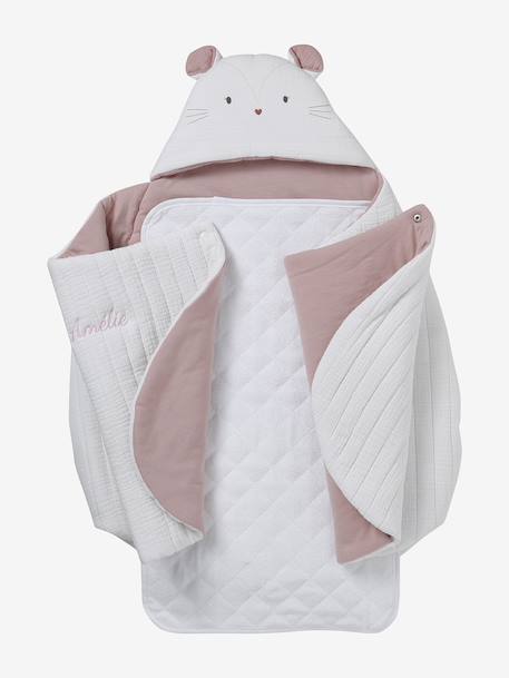 Transformable Baby Nest in Cotton Gauze cappuccino+ecru+printed beige+Sage+terracotta - vertbaudet enfant 