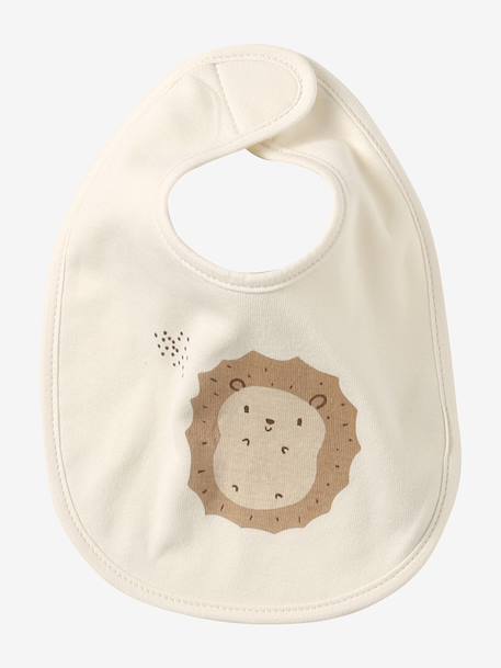 Vertbaudet Pack of 7 Newborn Bibs aqua green+cappuccino+chequered green+Light Green/Print+White - vertbaudet enfant 