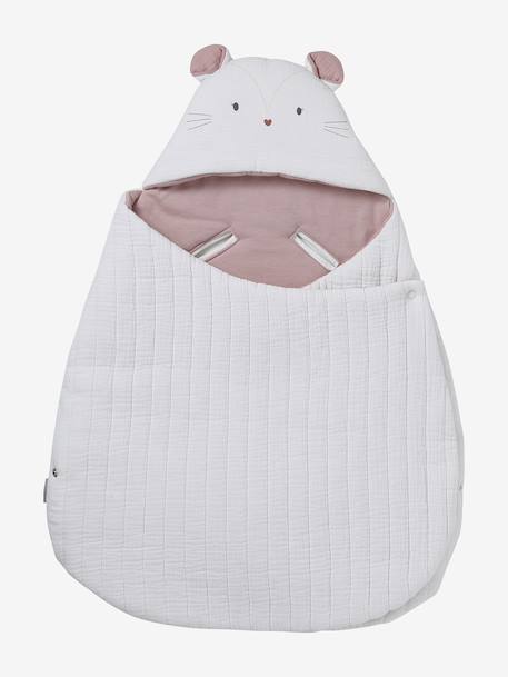 Transformable Baby Nest in Cotton Gauze cappuccino+ecru+printed beige+Sage+terracotta - vertbaudet enfant 