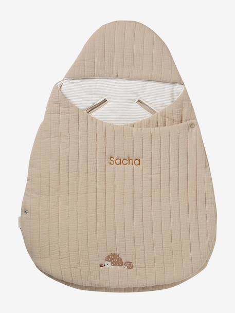 Transformable Baby Nest in Cotton Gauze cappuccino+ecru+printed beige+Sage+terracotta - vertbaudet enfant 