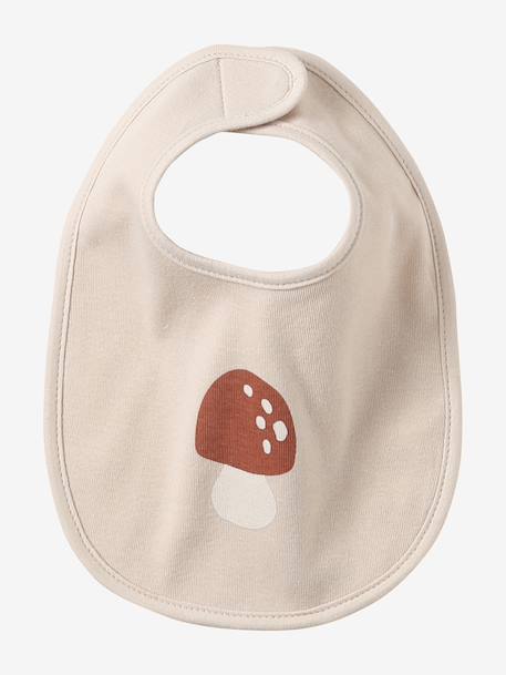 Vertbaudet Pack of 7 Newborn Bibs aqua green+cappuccino+chequered green+Light Green/Print+White - vertbaudet enfant 