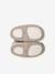 Chaussons élastiqués en cuir souple bébé beige imprimé+rose pâle - vertbaudet enfant 