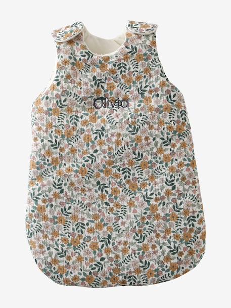 Baby Sleep Bag in Cotton Gauze, for Dolls Multi+rose+yellow - vertbaudet enfant 