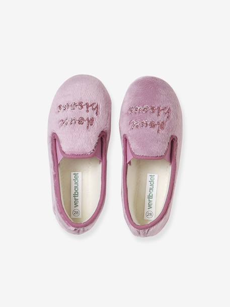 Elasticated Slippers for Children, Made in France printed pink - vertbaudet enfant 
