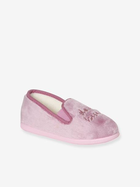 Elasticated Slippers for Children, Made in France printed pink - vertbaudet enfant 