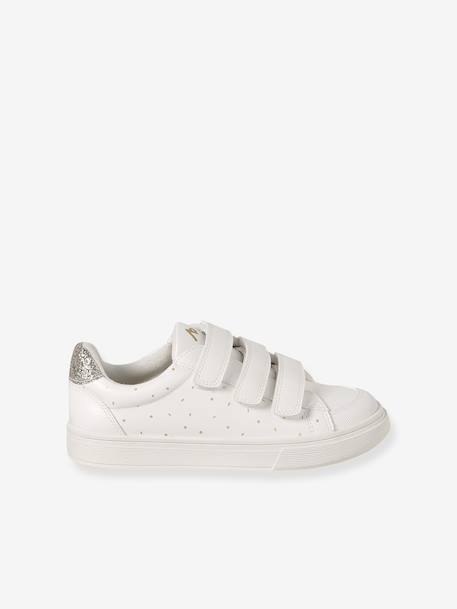 Trainers with Hook-&-Loop Fasteners for Children printed white - vertbaudet enfant 