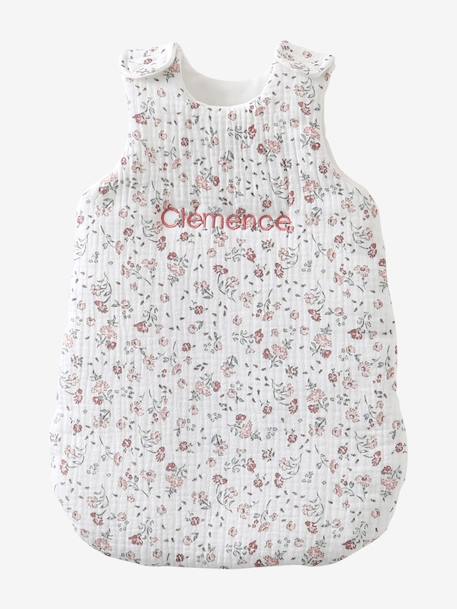 Baby Sleep Bag in Cotton Gauze, for Dolls Multi+rose+yellow - vertbaudet enfant 