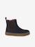 Leather Chelsea Boots with Elastic & Zip for Girls beige+camel+navy blue - vertbaudet enfant 