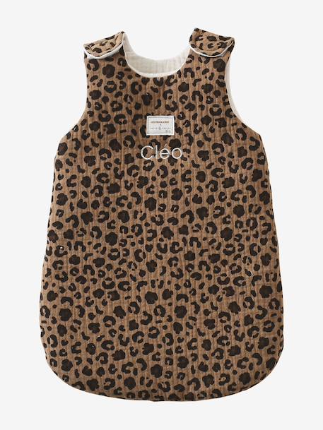 Baby sleeping bag for VERTBAUDET x ENVIE DE FRAISE leopard baby dolls brown - vertbaudet enfant 