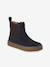 Leather Chelsea Boots with Elastic & Zip for Girls beige+camel+navy blue - vertbaudet enfant 
