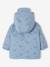 Ciré bébé à capuche doublé en sherpa bleu grisé+olive - vertbaudet enfant 