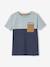 Colourblock T-Shirt for Boys BLUE MEDIUM SOLID WITH DESIGN+English green+mint green+ORANGE MEDIUM SOLID WITH DESIG - vertbaudet enfant 