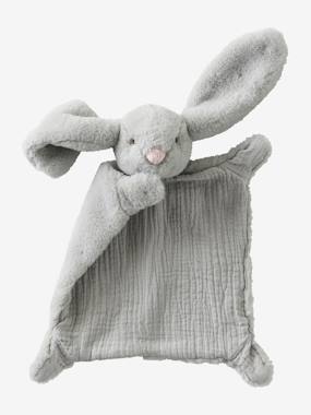 -Doudou lapin bi-matière personnalisable
