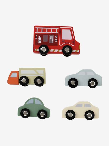 Mini Track + 5 Cars beige - vertbaudet enfant 