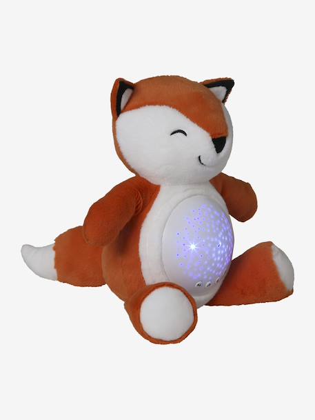 Veilleuse Peluche projecteur d'étoiles bleu jean+dinosaure+gris+jaune d'or+orange - vertbaudet enfant 
