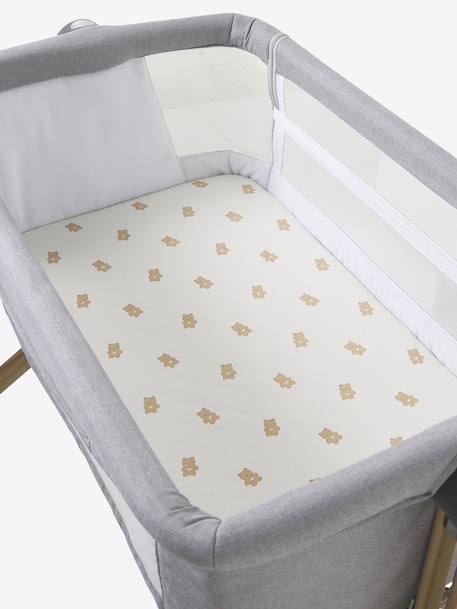 Pack of 2 Covers for Cots & Co-Sleeping Cribs, in Organic Cotton* Dark Blue/Print+ecru+printed white+White - vertbaudet enfant 