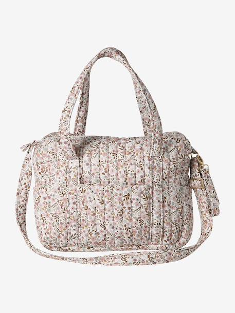 Sac à langer en gaze de coton JOIOSA beige imprimé+bleu nuit+bronze+écru - vertbaudet enfant 