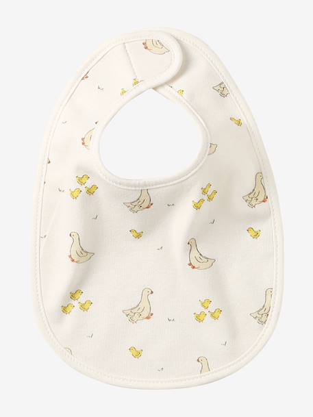Vertbaudet Pack of 7 Newborn Bibs aqua green+cappuccino+chequered green+Light Green/Print+White - vertbaudet enfant 