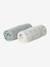 Lot de 2 housses pour berceau et cododo en coton bio* blanc+blanc imprimé+écru+marine/écru - vertbaudet enfant 