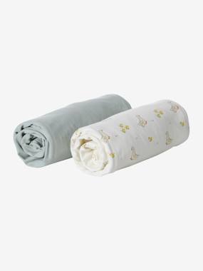 -Pack of 2 Covers for Cots & Co-Sleeping Cribs, in Organic Cotton*