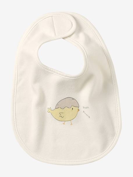 Vertbaudet Pack of 7 Newborn Bibs aqua green+cappuccino+chequered green+Light Green/Print+White - vertbaudet enfant 