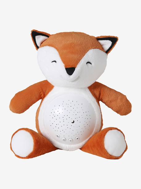 Stars Projecting Fox Night Light denim blue+golden yellow+grey+Grey+Orange - vertbaudet enfant 