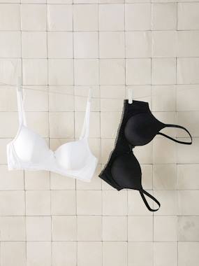 -Lot 2 soutiens-gorge de grossesse avec armatures en coton biologique*