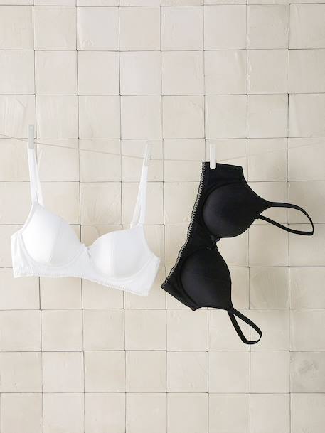 Pack of 2 Maternity Bras with Underwire in Organic Cotton* white - vertbaudet enfant 