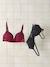 Pack of 2 embroidered lace underwired nursing bras bordeaux red - vertbaudet enfant 