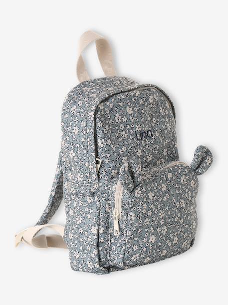 Sac à dos fille maternelle personnalisable animation oreilles ourson lilas poudré+vert sauge - vertbaudet enfant 