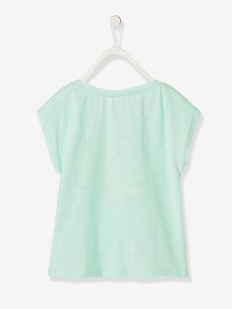 T-shirt for Girls with Stylish Message Light Green - vertbaudet enfant 