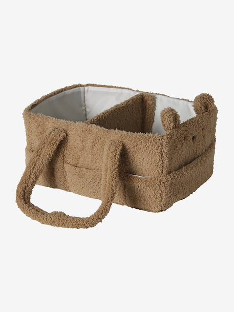 Storage basket with 2 compartments beige - vertbaudet enfant 