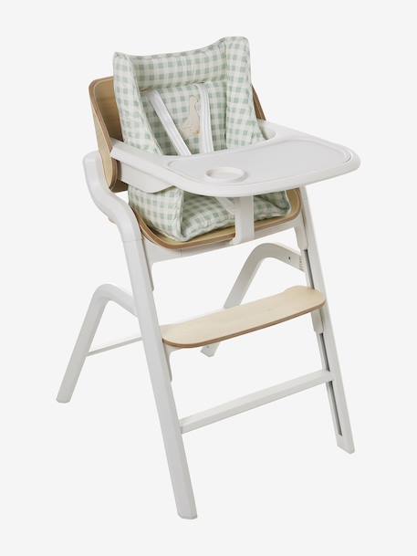 VERTBAUDET High Chair Cushion Blue Stripes+chequered green+ecru+mustard+printed beige+White - vertbaudet enfant 