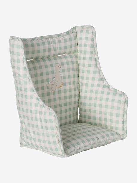 VERTBAUDET High Chair Cushion Blue Stripes+chequered green+ecru+mustard+printed beige+White - vertbaudet enfant 