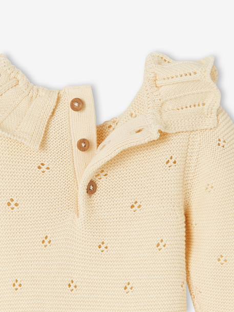 Jumpsuit in Fancy Knit for Newborns ecru - vertbaudet enfant 