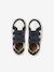 Baskets enfant garçon cuir à scratchs écru+lot blanc+lot bleu - vertbaudet enfant 